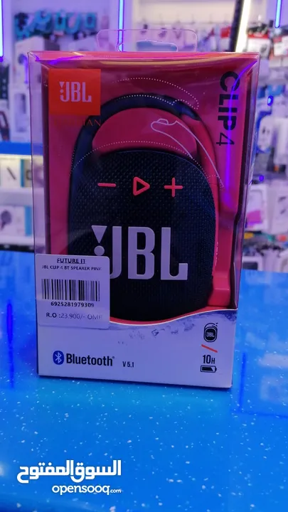 JBL Clip 4 Portable Mini Bluetooth Speaker Pink  مكبر صوت جي بي ال كليب 4 صغير محمول يعمل بالبلوتوث