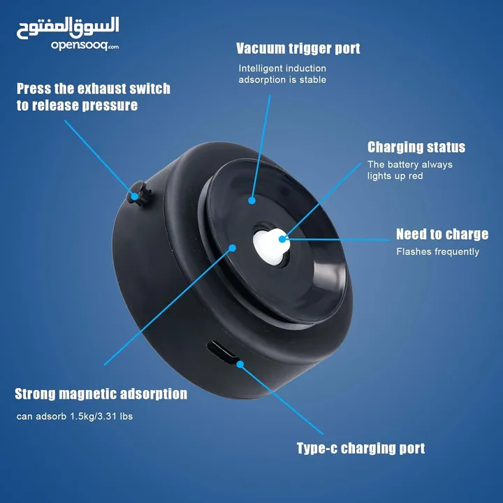حامل هاتف مبتكر بتقنية الشفط والامتصاص المغناطيسي حامل هاتف محمول بتقنية الشفط الذكية phone holder