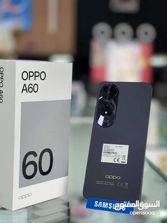 جهاز مشغل ايام بالكرتونة oppo A60 رام 16 جيجا 128 و 256 مكفول سنة متوفر توصيل