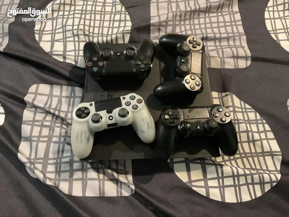 PS4 with games and camera