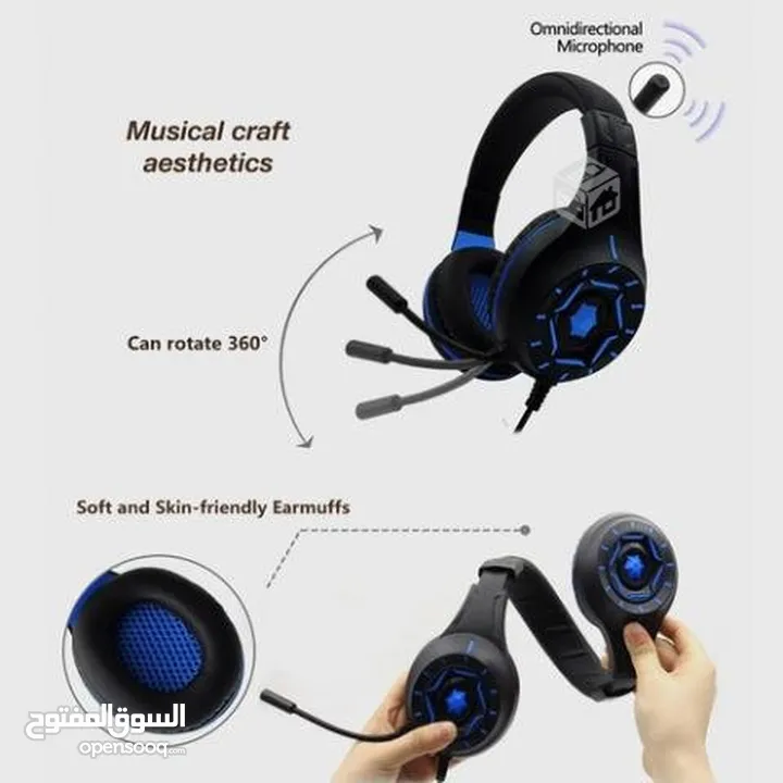 سماعة KOMC S90 GAMING HEADSET هيد سيت  راسية جيمنج من كومك 