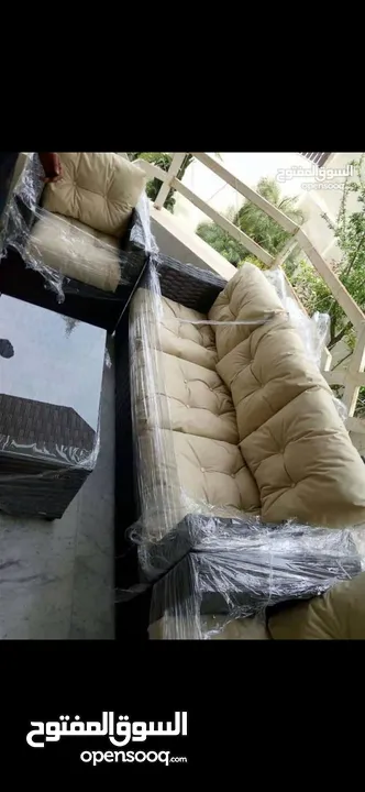 كنب رتان يتوفر خماسي 120 ويتوفر سباعي 170