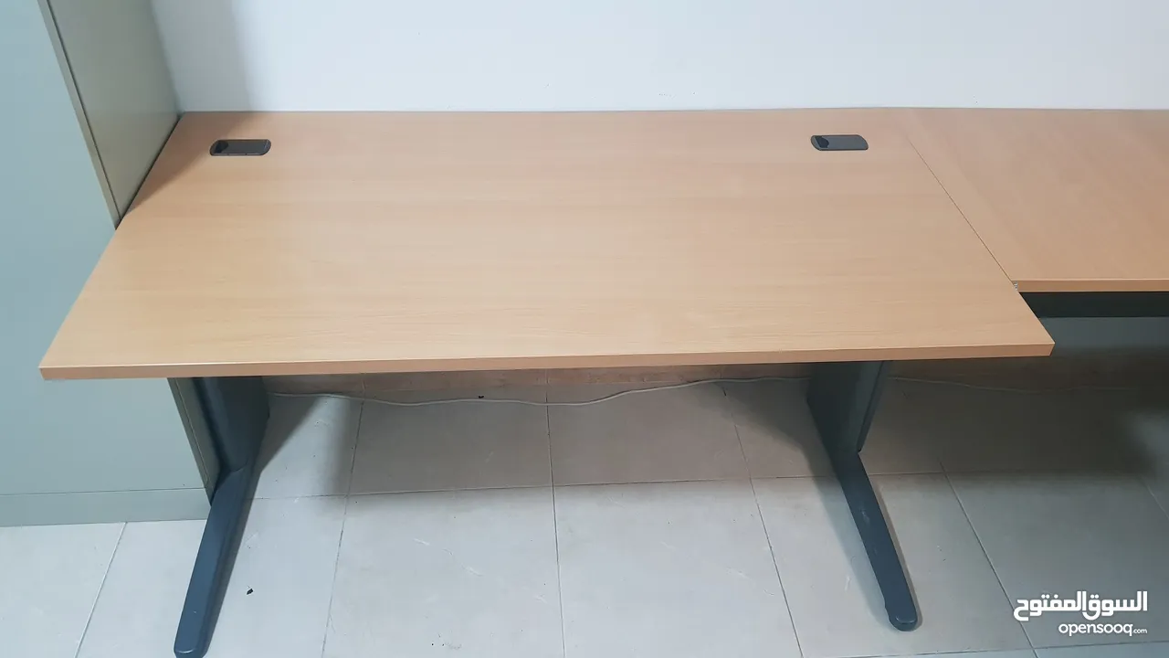 Office Tables L Shape ( Three Pieces )