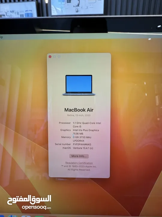 MacBook Air 13”  i5  8GB RAM  512GB SSD