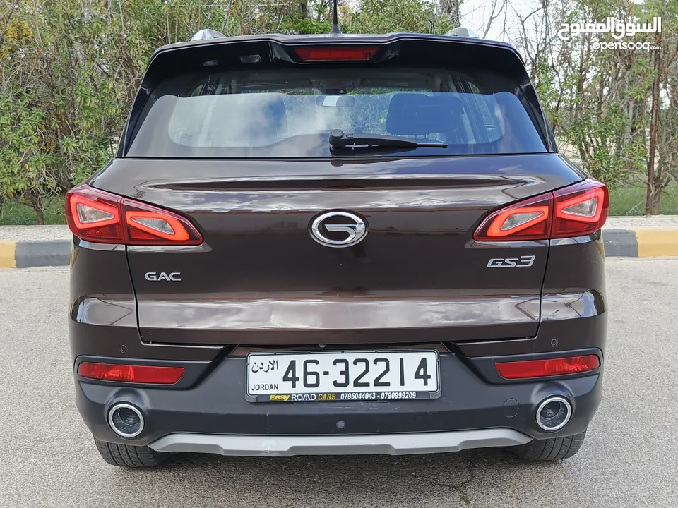 GAC GS3 جاك  موديل 2022 فحص كامل7 جيد ماشية ك 6  الف كيلو غرفة لون بني بحالة الوكالة محرك 1500 cc تي