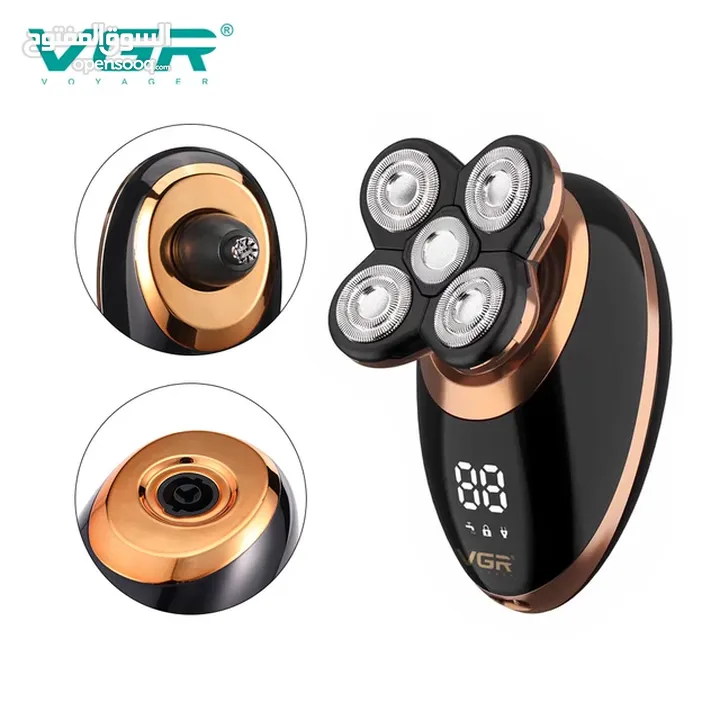 ماكينة  حلاقة 5 في 1 ضد الماء مزودة بشاشة VGR V-316 حلاقه ماكنه الحلاقة شعر الراس حلاقة اللحيه