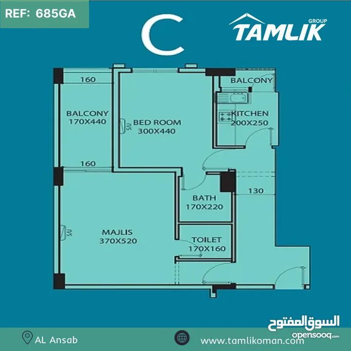 Luxury Apartments for sale in AL Ansab REF 685GA