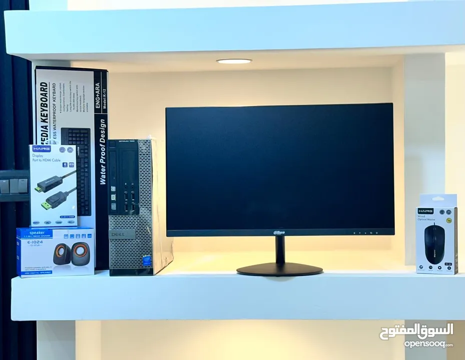 كمبيوترات امريكيه DELL COER I5 مع شاشات 24 انش جديده بلكرتونه بمواصفات قويه جدا وبسعر مغري