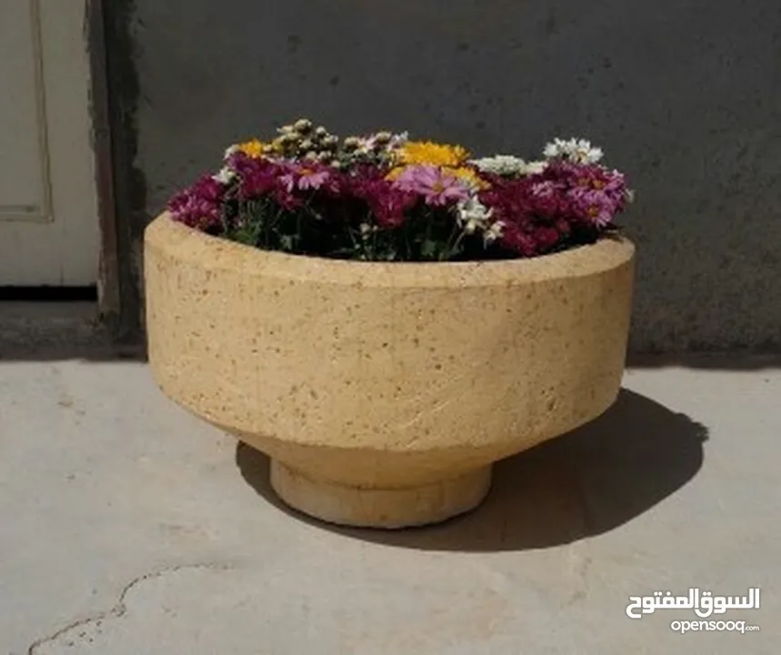 منتجات خرسانية اسمنتية احواض زهور