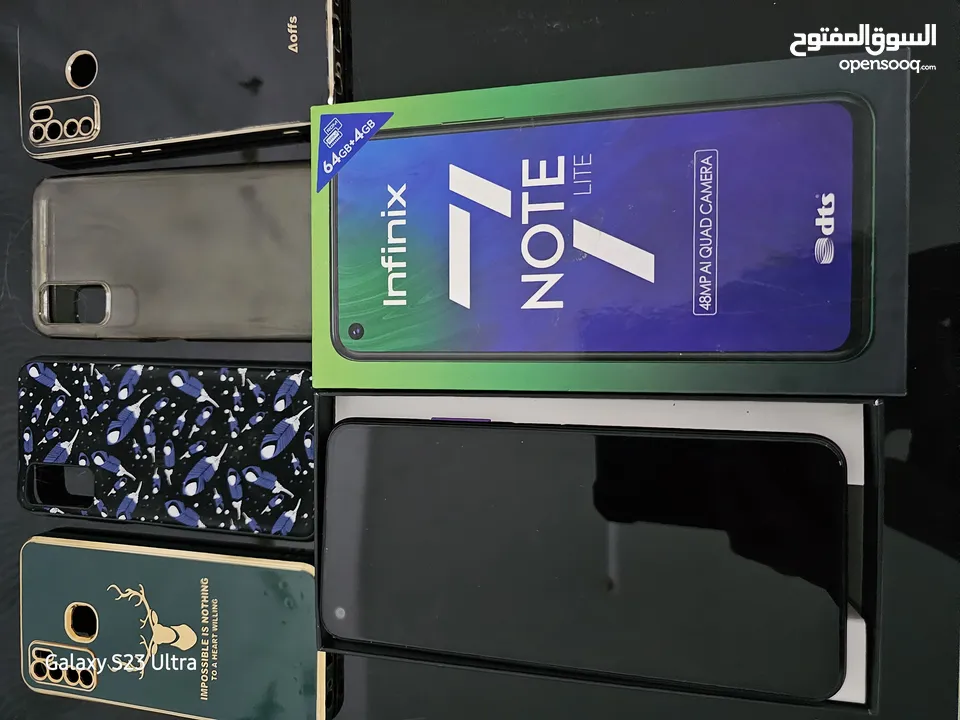 Infinix Note 7 lite with 4 covers