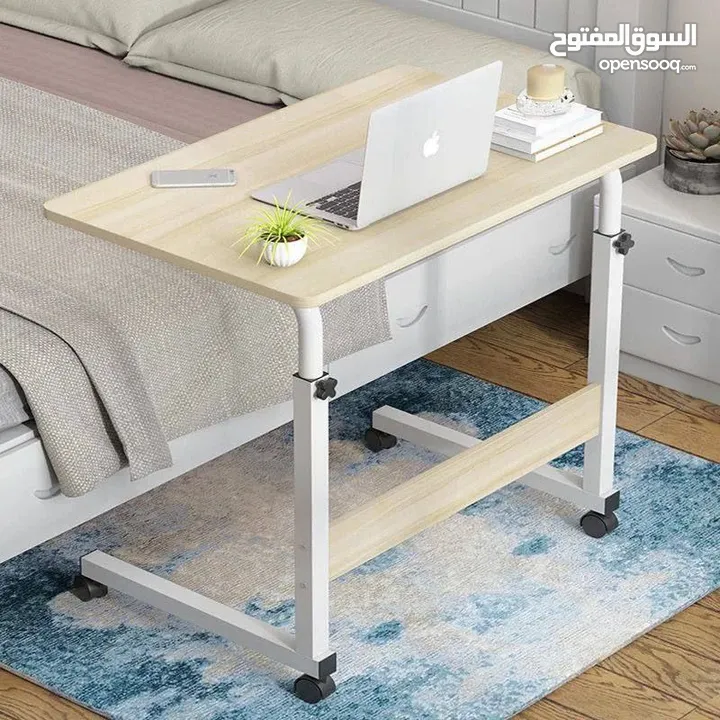 وفرنالك مكتب طلابي عملي ومتنقل بترتيب عصري سطح واسع بيساع لابتوب + كتب + أدوات مدرسية .