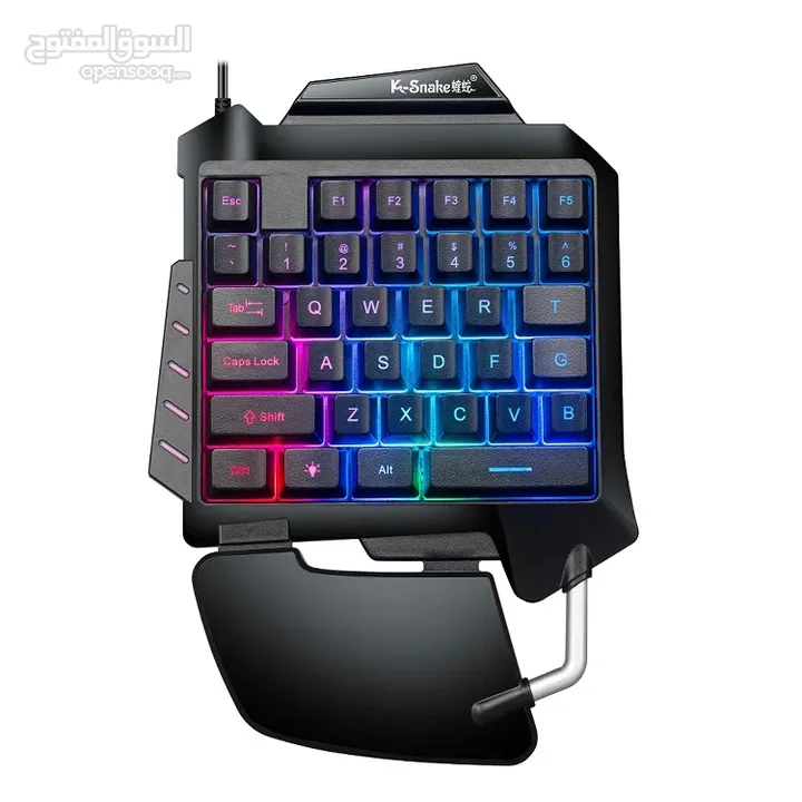 كيبورد جيمنج سلكي ملون صغير G92 SINGLE GAMING KEYBOARD RGB USB WIRED