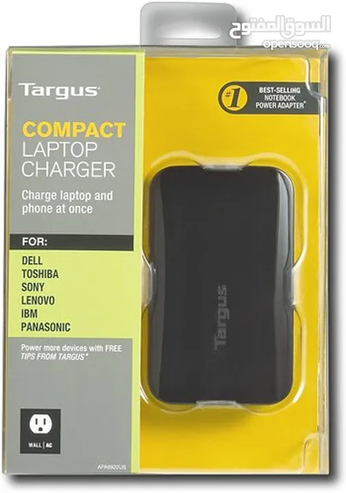 TARGUS COMPACT LAPTOP / PHONE DUAL ADAPTER CHARGER