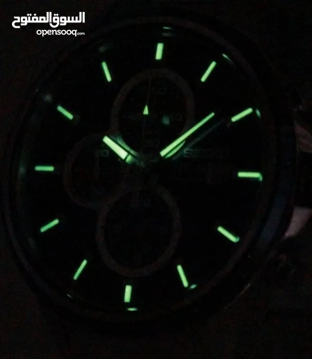 ساعه سيكو سولار كرونوغراف SEIKO SOLAR ياباني اصلي  تعمل بالضوء الطبيعي والاصطناعي