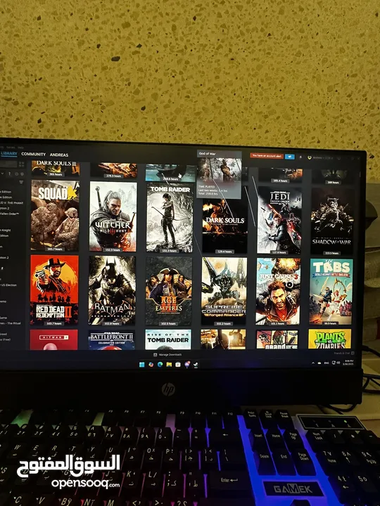 حساب ستيم يحتوي 8971 لعبة وافضل الالعاب منها gta و horizons call of duty والسعر قابل التفاوض
