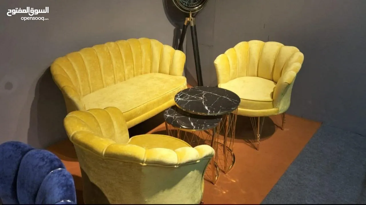 طقم كراسي الشاي أو الورد بس من عنا بسعر مميز