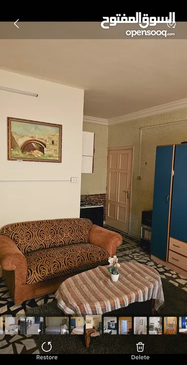 شقه ارضيه مفروشة مستقله مكونة من غرفتين نوم و توابعها مع حديقه و كراج.مع روف مستقل ضمن سكن عائلي خاص