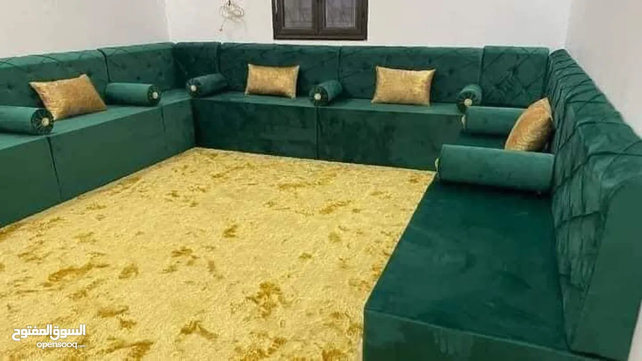جلسة عربية جديدة تفصيل  للبيع ضغط 20 مع هدية طقم طاولات و6قرن إسفنج سكني نخب أول مكفول 3 سنين