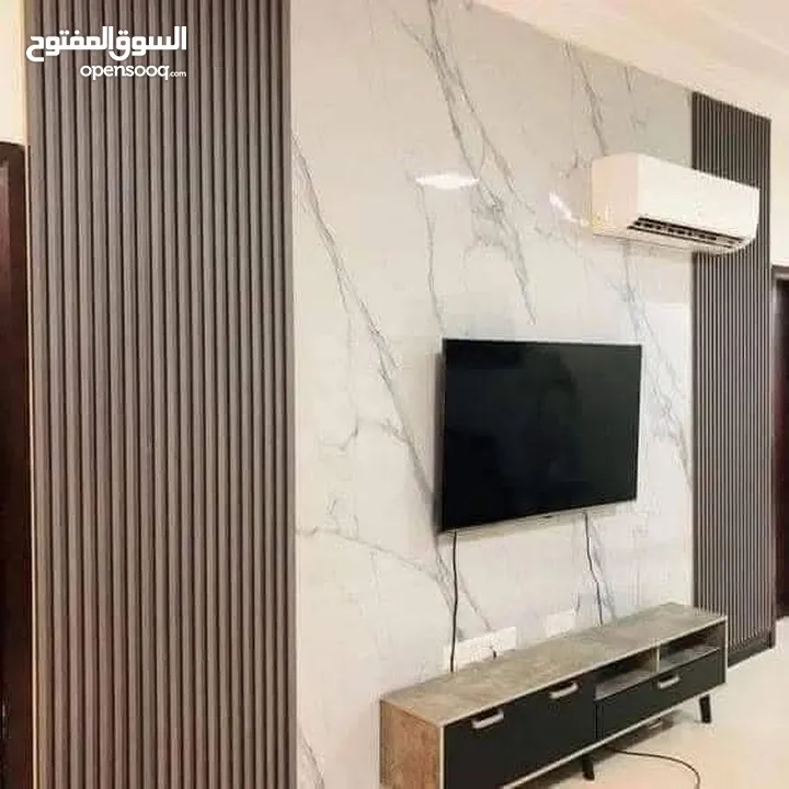 ورق جدران والشيبورد وبانوهات وجبسن بورد وبانوهات والدهان وبديل الخشب وبديل الحجر والقرميد والفاير بل