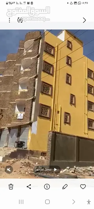 عمارة في سوق ليبيا قندهار مصممة ل7طوابق مشطبة 5 طوابق  بها بدروم كل طابق  بها 4 شقق تصميم اسانسير وس