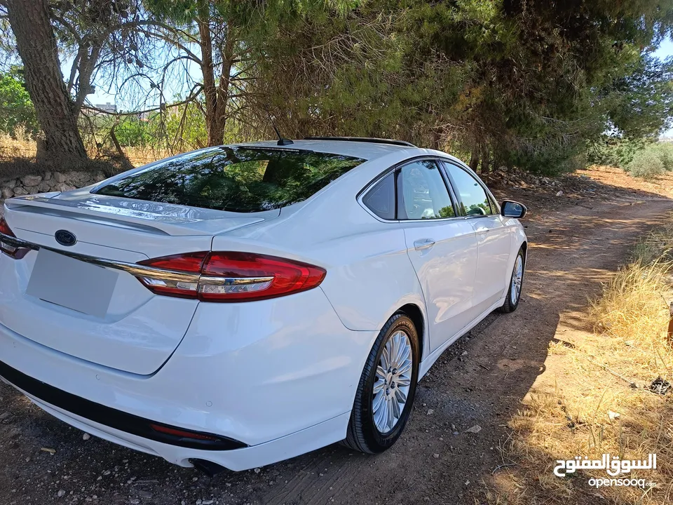 فورد فيوجن تيتانيوم 2018 Ford Fusion Titanium white  اعلى مواصفات نظيفه جدا استخدام شخصي ماشيه 96000