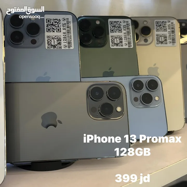 iPhone 13 Promax 128GB / Battery : 83% - 88% مستعمل بحالة الوكالة