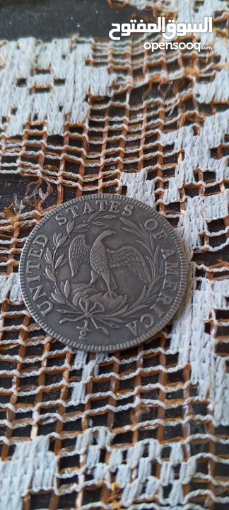 نصف دولار أمريكي فضه انتيك نادر تاريخ 1796