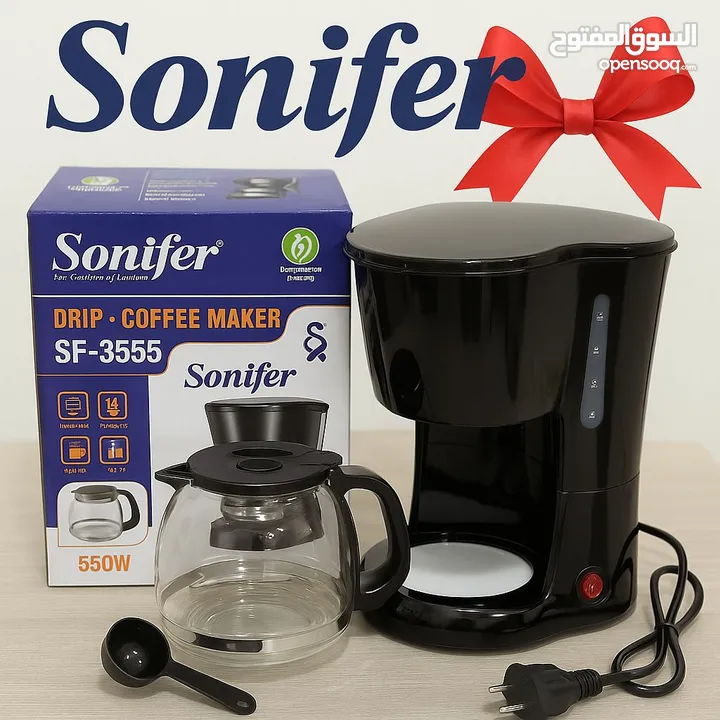 صباحك أجمل بفنجانك الجاهز! ماكينة Sonifer Drip Coffee Maker سهولة – سرعة – طعم لا يقاوم!
