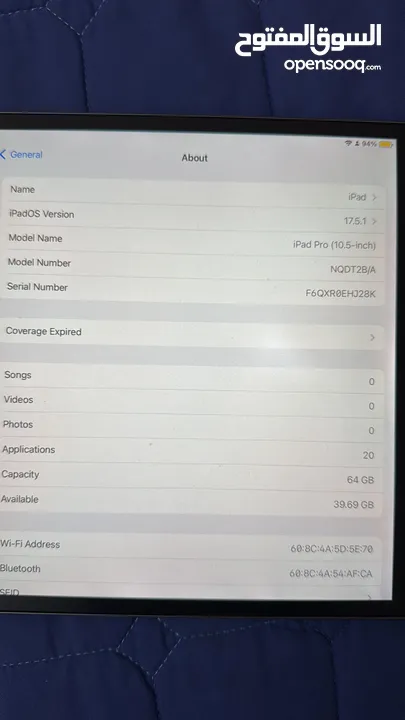 apple ipad pro 10.5 (2017)