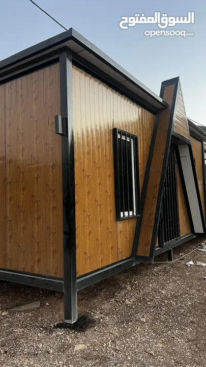 كرفان كوخ لون خشبي بحالة ممتازة
