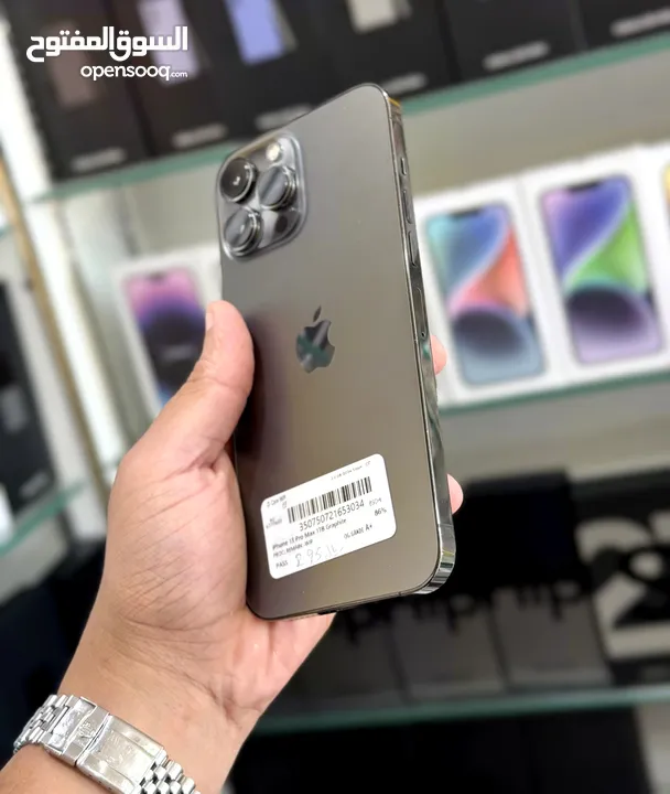 عرض خااص :iPhone 13 pro max 128gb بالذاكرة العملاقة هاتف بحالة الوكالة بدون شموخ أو مشاكل مع ضمان