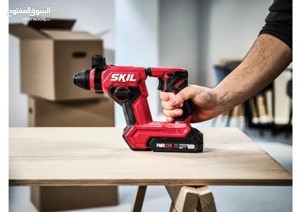 مطرقة لاسلكية بدون فرشاة 20 فولت + مثقاب لاسلكي + مثقاب لاسلكي