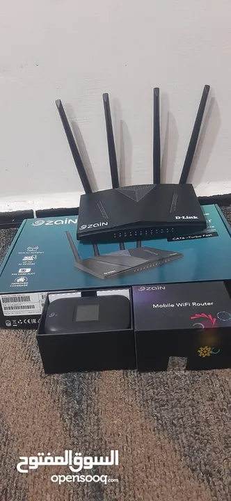 راوتر منزلي زين 5G اربع انتيل وراوتر متنقل زين 4G بطاريه ممتازه للبيع مستعملات بحالة الجديد