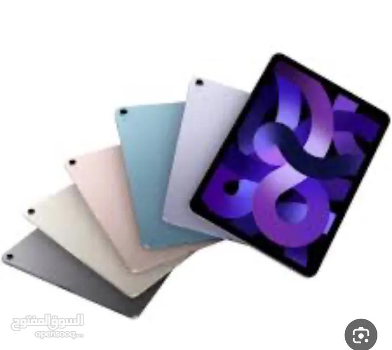 APPLE IPAD AIR 6 256 g ابل ايباد اير 6 256 جيجا  كفاله 1 من ابل  وسنتين من اكشن إكسبرس