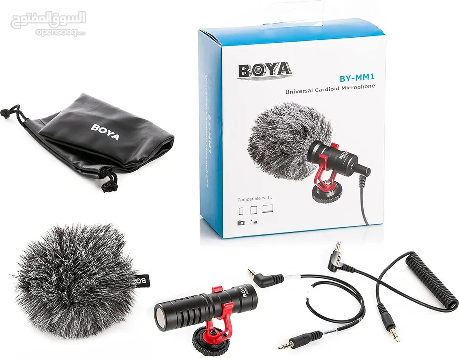 مايك تسجيل احترافي من براند بويا الأصلي للتسريمنغ والبودكاست Boya BY-MM1 Mic for PC & Smart Phone