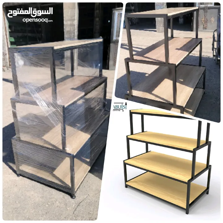 رفوف داخليه للمحلات التجاريه والسوبر ماركت