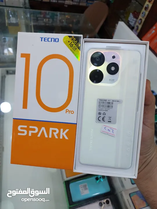 مستعمل ايام Spark 10 pro رام 16 جيجا 256 متوفر توصيل أغراضة الأصلية والكرتونه