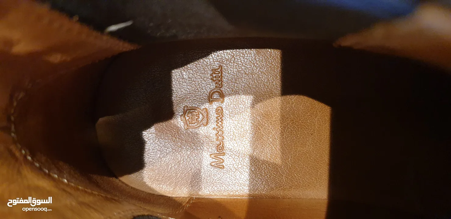 massimo dutti original brown suede men boots used size 43  شوز ماسيمو اصلي
