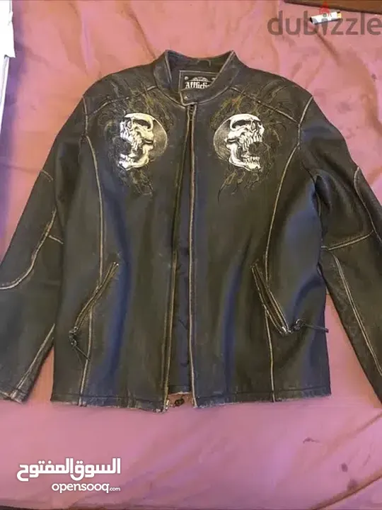 Brand Afflication made in USA Jacket Biker Leather Pure And Epic