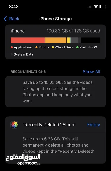 iPhone 11 128g battery health 84