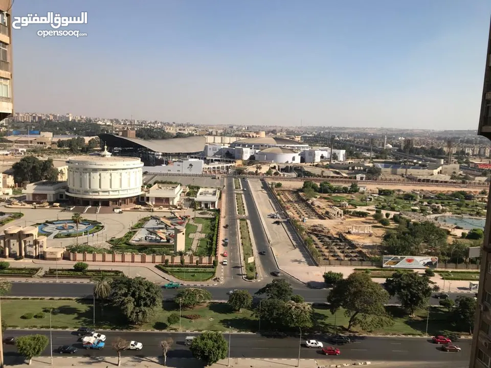 شقة مفروشة للايجار ڤيو رائع فرش مودرن في عمارات العبور صلاح سالم بانوراما حرب اكتوبر والحرس الجهوري