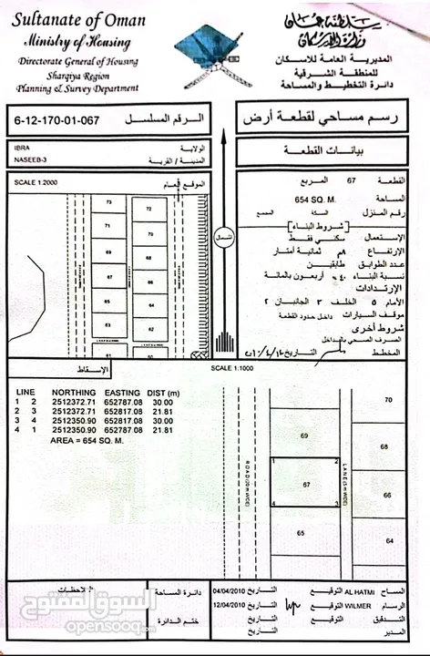 أرض سكنية في مخطط النصيب 3 ولاية إبراء للبيع ب 3250 ريال فقط