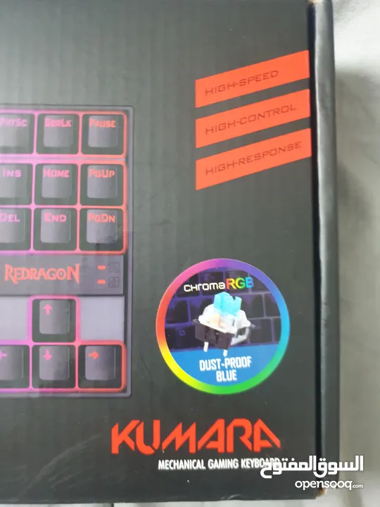 Redragon kumaru k552 يدعم اللغه العربيه مع سويتشلت زرقاء وسويتشات احتياطيه ومزيل ازرار