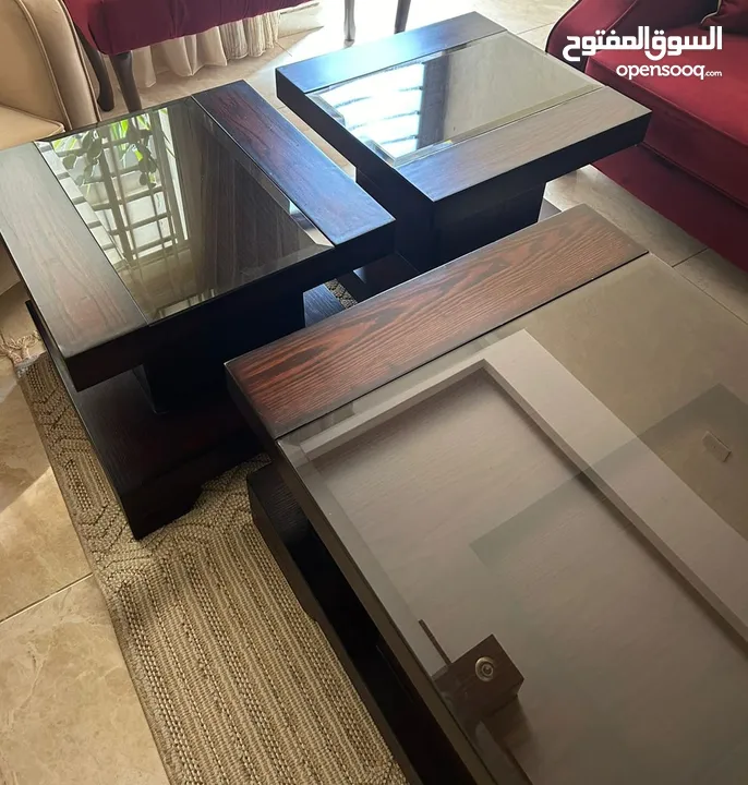 طقم طاولة وسط مع طربيزات