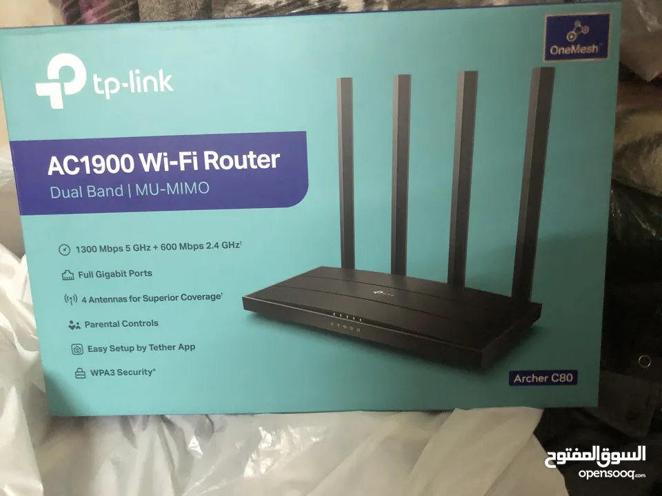 راوتر tplink ac1900 (c80) جديد