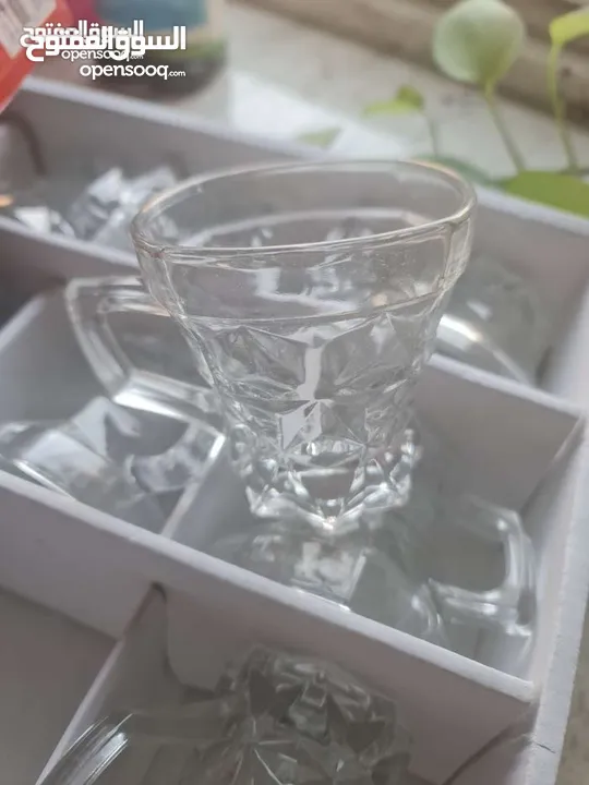 طقم شاي زجاجي