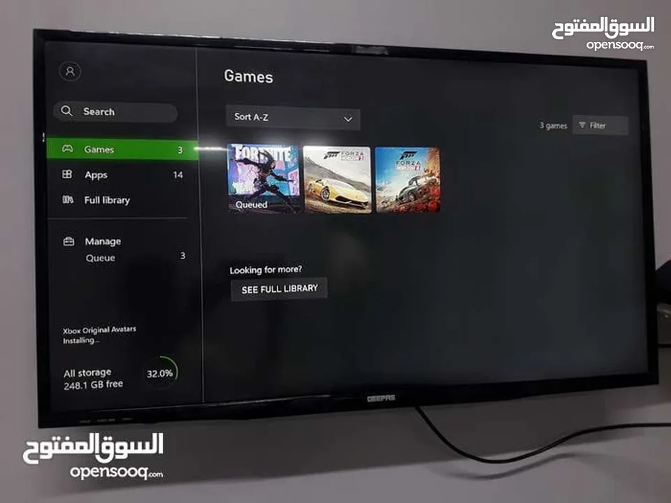 اكسبوكس ون مع جهازين و ألعاب مخزنه ألف جي بي