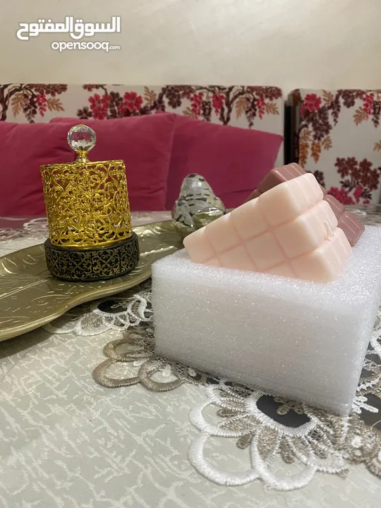 شمع جاهز للبيع روائح بتجنن شوكولا وحليب حجم كبير
