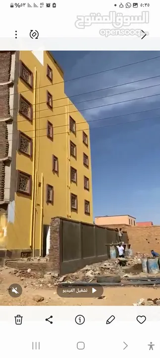 عمارة في سوق ليبيا قندهار مصممة ل7طوابق مشطبة 5 طوابق  بها بدروم كل طابق  بها 4 شقق تصميم اسانسير وس