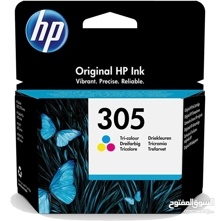HP 305 Tri-color Original Ink Cartridge حبر اتش بي ملون 305